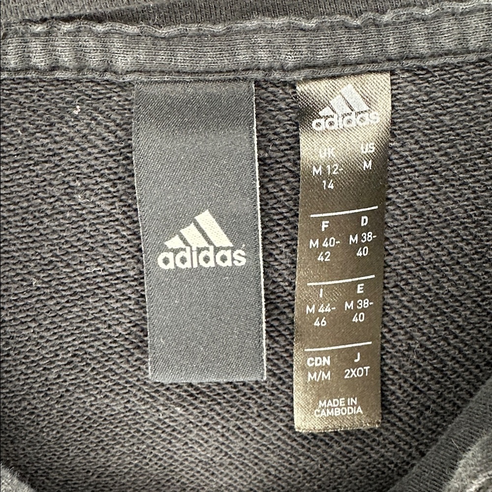 Adidas Holiday Graphic Cropped Hoodie Black - Picture 4 of 12
